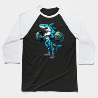 Cool Shark Fitness Workout Gym Training bodybuilding Weight Baseball T-Shirt